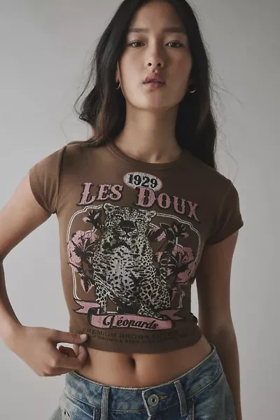 Les Doux Leopard Graphic Baby Tee