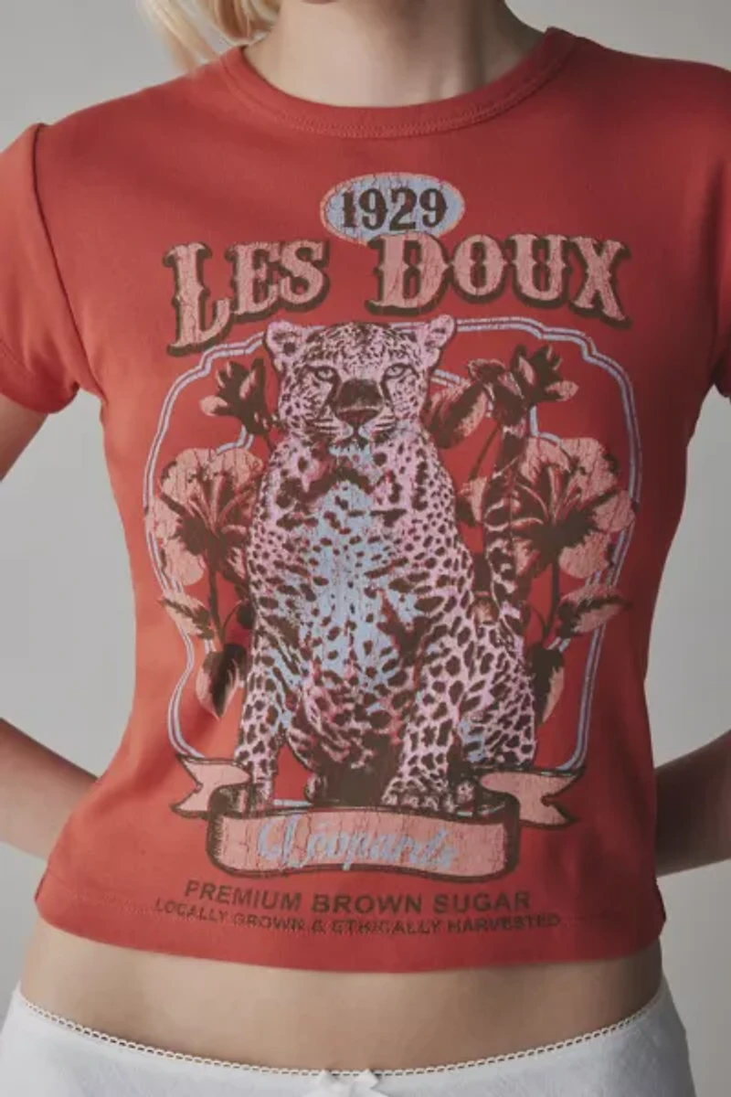 Les Doux Leopard Graphic Baby Tee