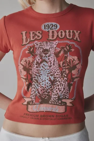 Les Doux Leopard Graphic Baby Tee