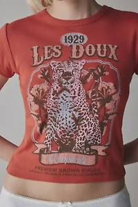 Les Doux Leopard Graphic Baby Tee
