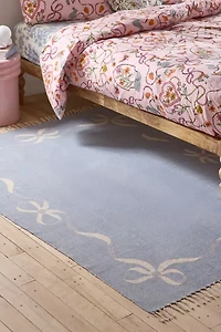 Lacey Bows Unbrushed Printed Rug