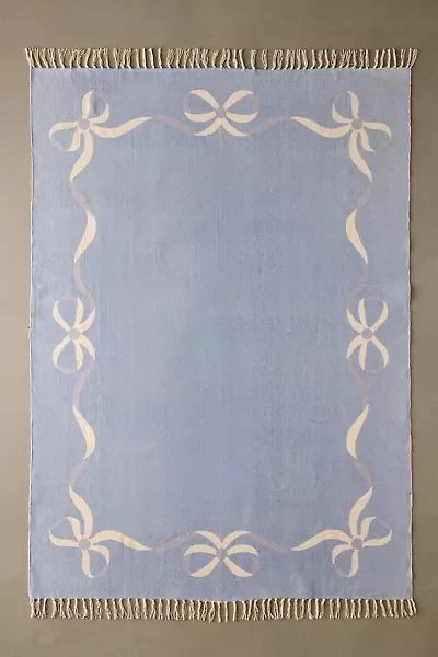 Lacey Bows Unbrushed Printed Rug