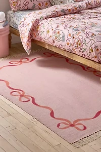 Lacey Bows Unbrushed Printed Rug