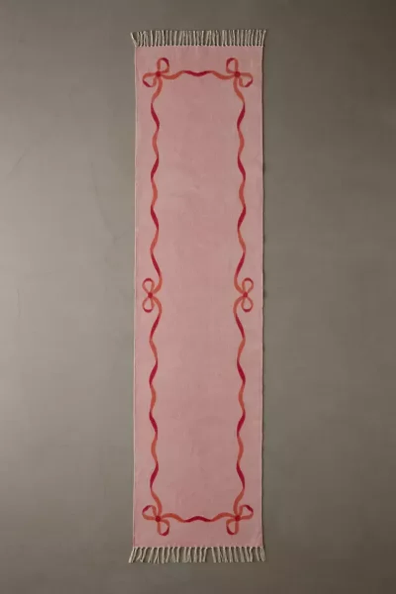 Lacey Bows Unbrushed Printed Rug