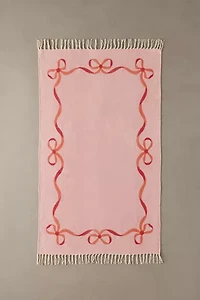 Lacey Bows Unbrushed Printed Rug