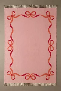 Lacey Bows Unbrushed Printed Rug