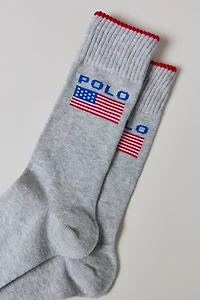 Polo Ralph Lauren Logo Flag Crew Sock