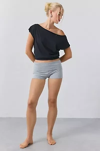Out From Under Off-The-Shoulder Banded Hem Tee