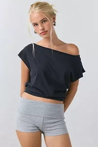 Out From Under Off-The-Shoulder Banded Hem Tee