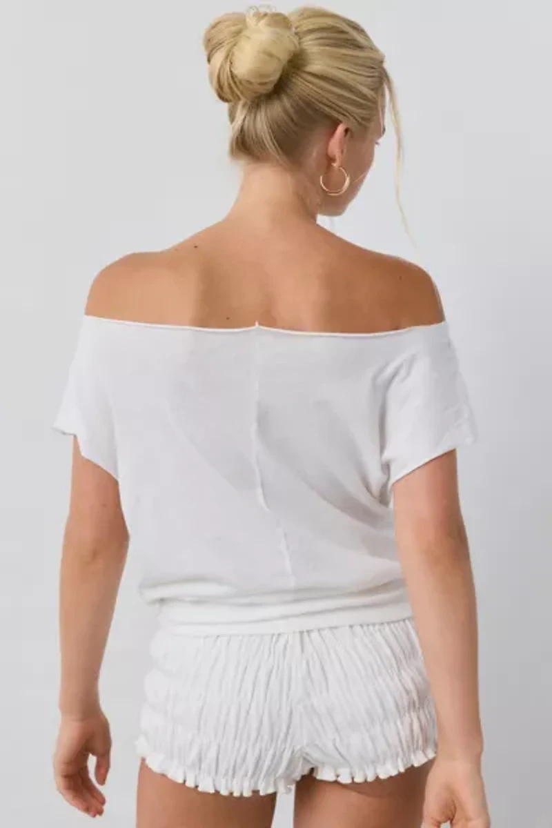 Out From Under Off-The-Shoulder Banded Hem Tee
