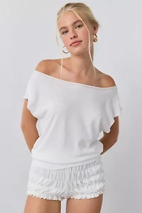 Out From Under Off-The-Shoulder Banded Hem Tee