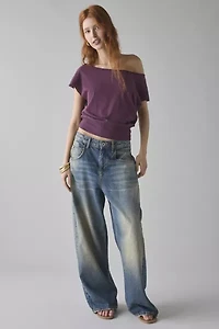 Out From Under Off-The-Shoulder Banded Hem Tee