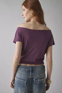 Out From Under Off-The-Shoulder Banded Hem Tee