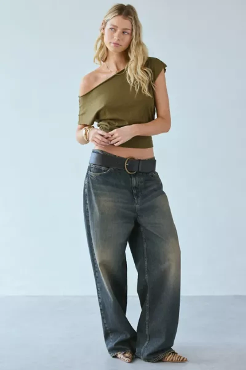 Out From Under Off-The-Shoulder Banded Hem Tee