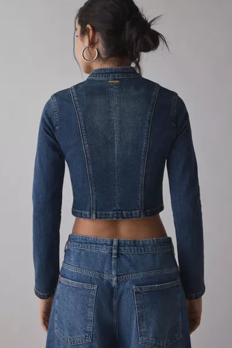 Abrand Devotion Slip Zip-Front Denim Jacket