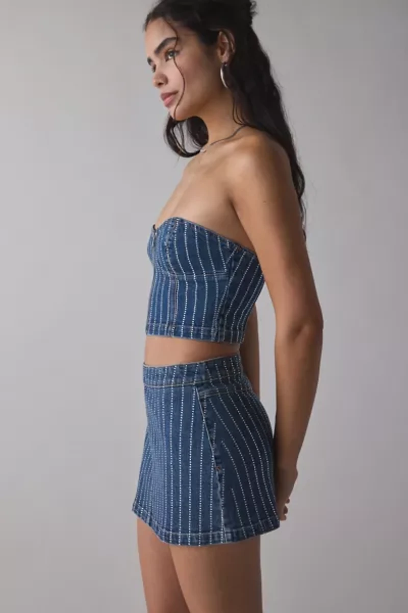 Abrand 95 Petra Diamond Denim Mini Skirt