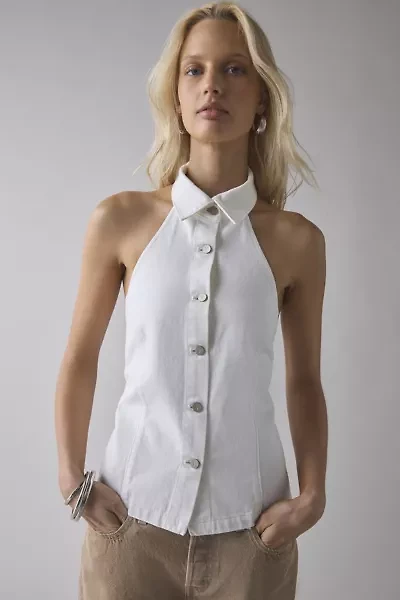 Abrand Les Deaux Denim Vest Halter Top