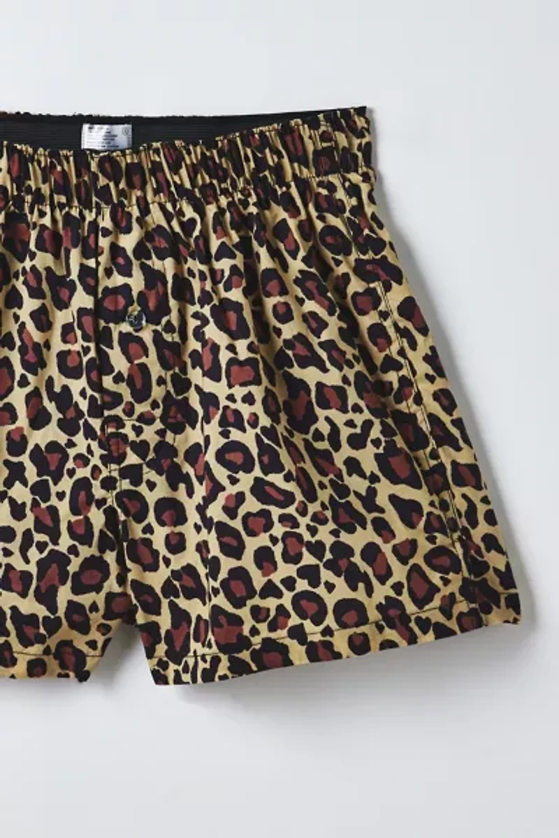 Leopard Pattern Woven Boxer Short