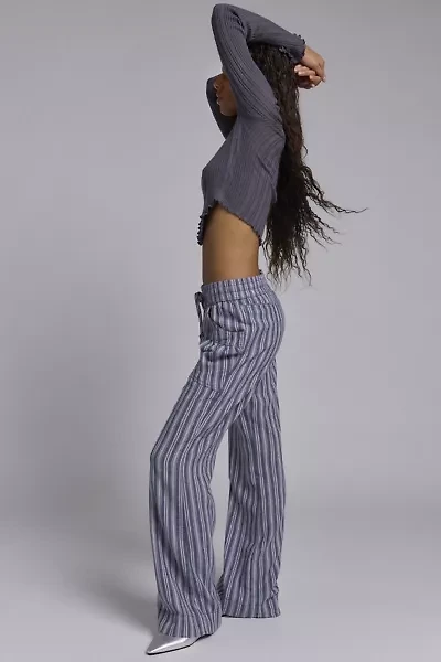 Kimchi Blue Simone Linen-Blend Flare Pant