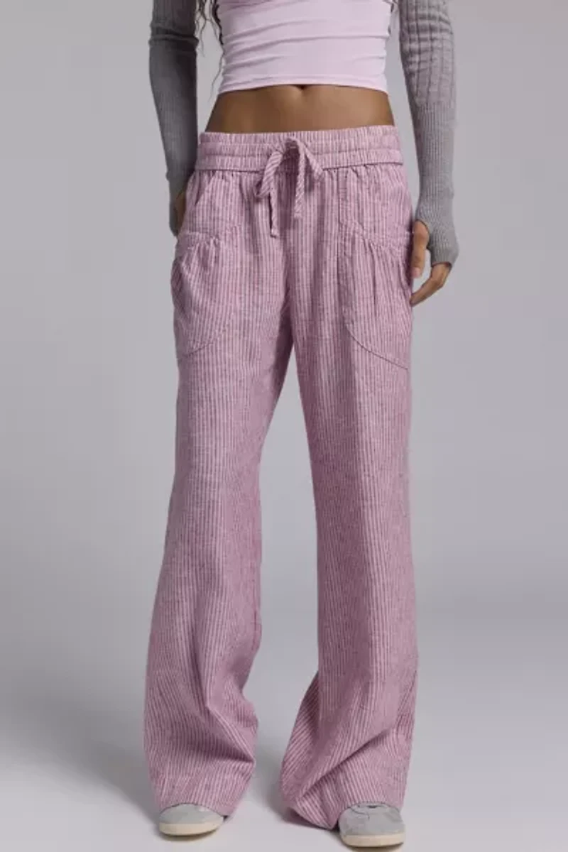Kimchi Blue Simone Linen-Blend Flare Pant