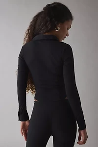 Silence + Noise Hailey Zip-Up Slim Shirt