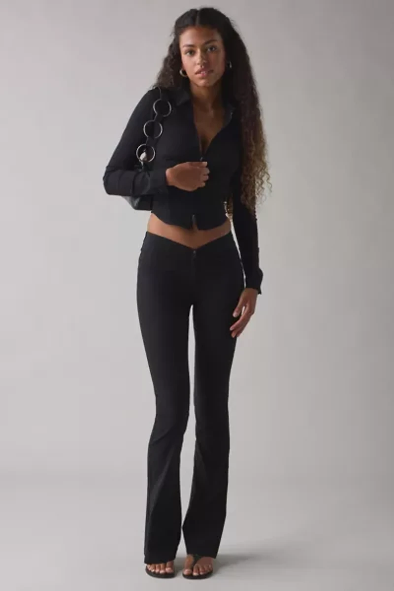 Silence + Noise Hailey Zip-Up Slim Shirt