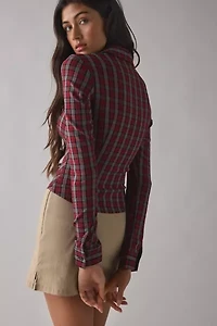 Silence + Noise Hailey Zip-Up Slim Shirt