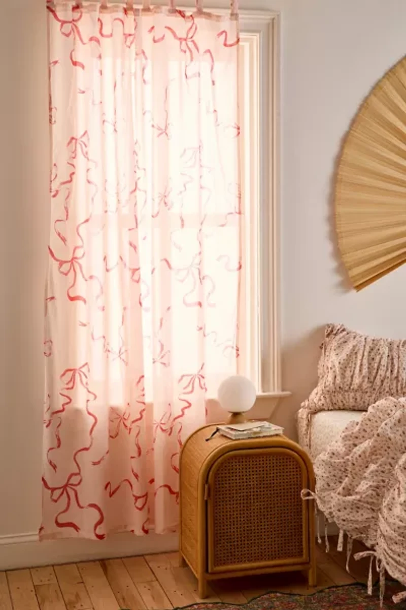 Painted Bows Patterned Window Panel