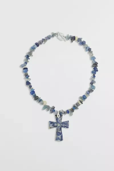 Velvet Luna Crystal Cross Necklace