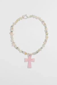 Velvet Luna Crystal Cross Necklace
