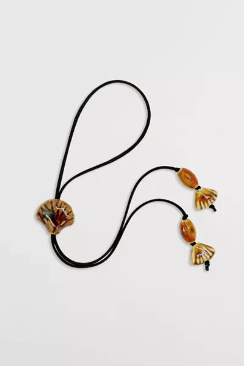 Velvet Luna Seashell Tie Suede Bolero Necklace