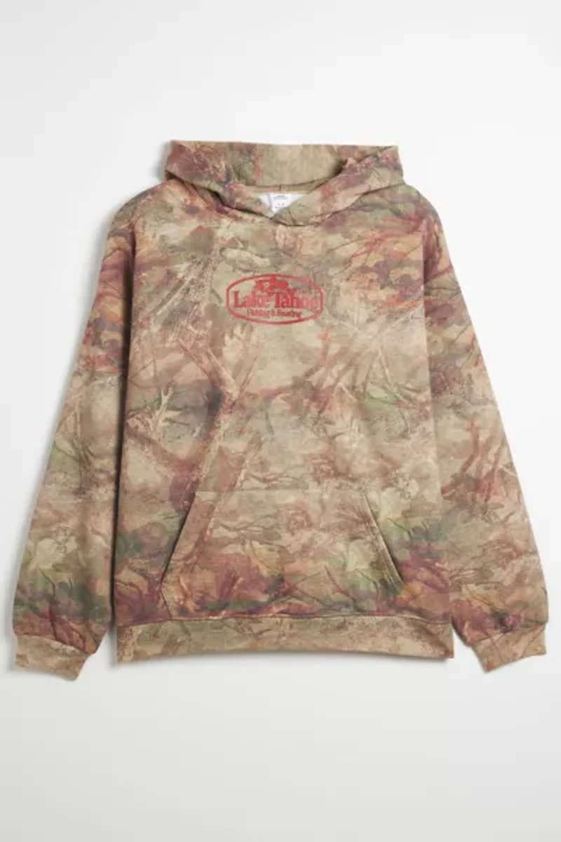 Lake Tahoe Graphic Camo Hoodie Sweatshirt