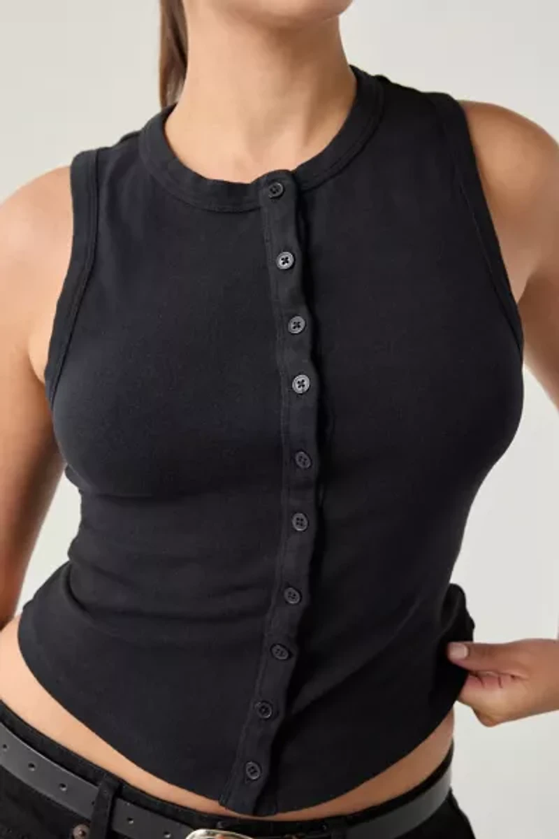 BDG Gigi Knit Button-Down Tank Top