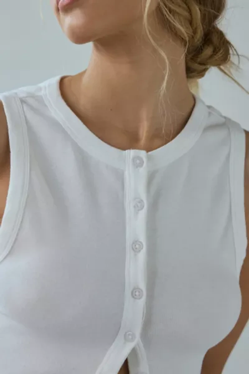 BDG Gigi Knit Button-Down Tank Top