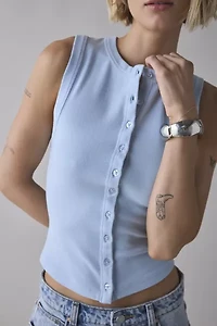 BDG Gigi Knit Button-Down Tank Top