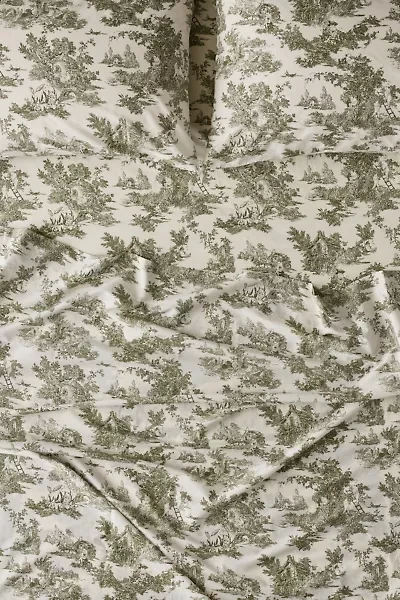 Frog Toile Patterned Sheet Set