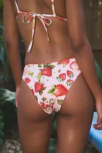 Out From Under Phoebe Printed High-Cut Cheeky Bikini Bottom