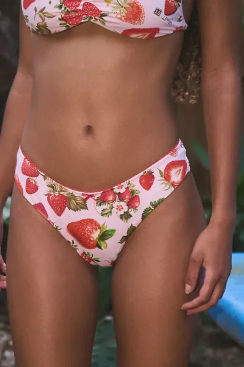 Out From Under Phoebe Printed High-Cut Cheeky Bikini Bottom