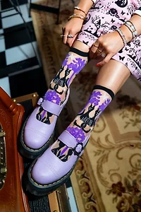 Sock Candy Nocturnal Cats Sheer Sock