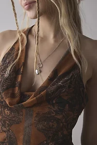 Silence + Noise Espresso Cowl Neck Halter Top
