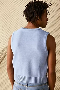 UO Hibiscus Pattern Jacquard Sweater Vest