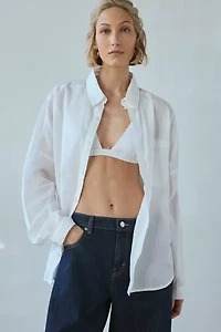 BDG Alex Breezy Cotton Oversized Button-Down Shirt