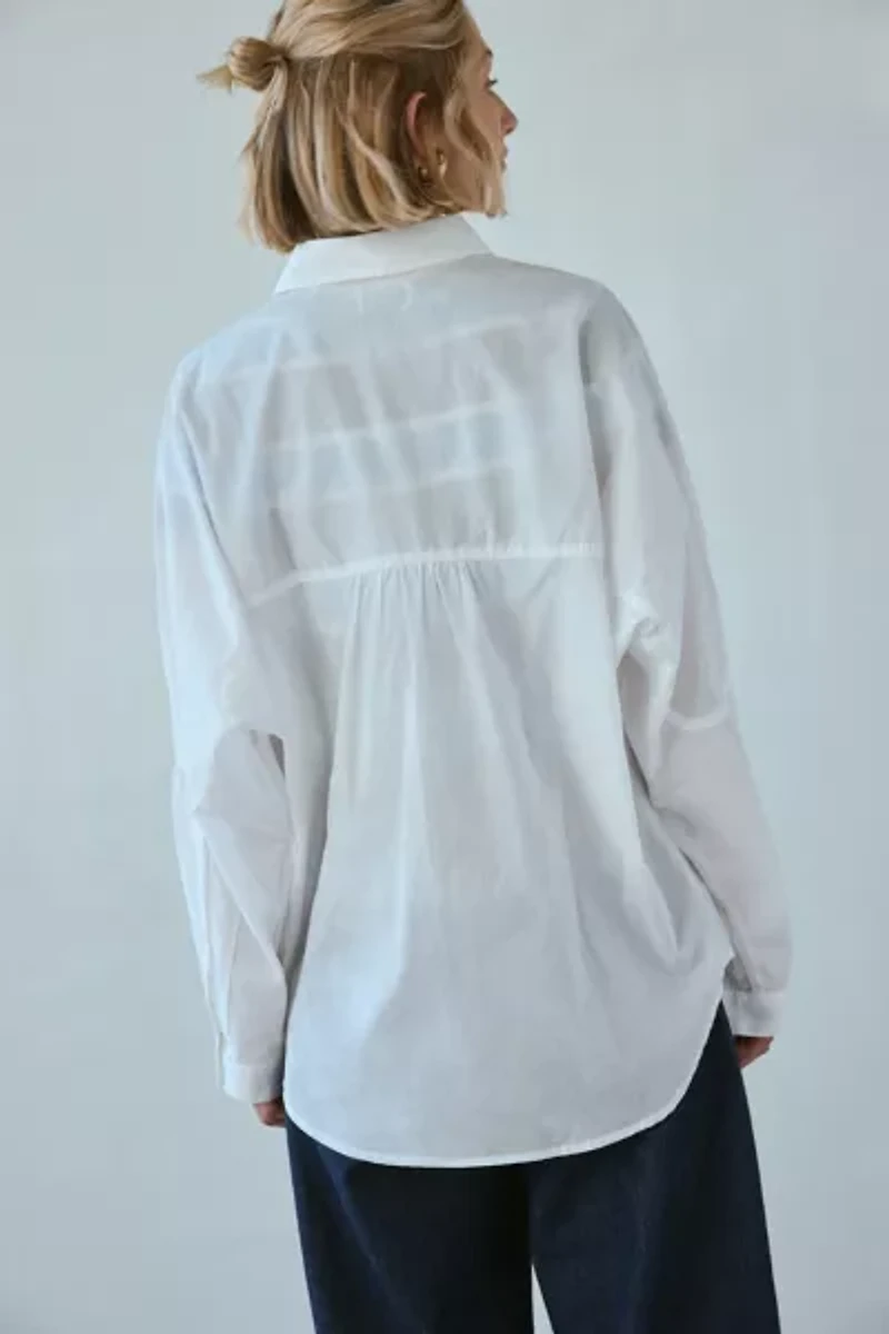 BDG Alex Breezy Cotton Oversized Button-Down Shirt