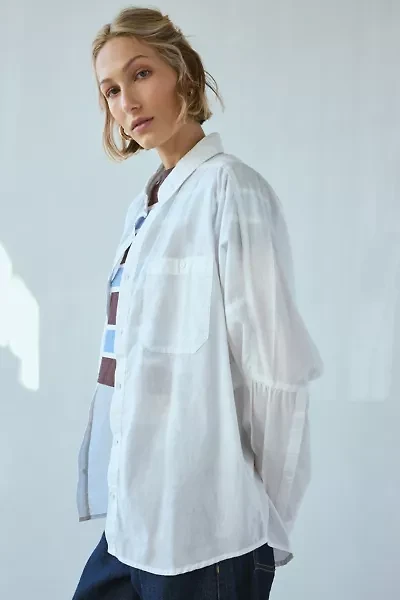 BDG Alex Breezy Cotton Oversized Button-Down Shirt
