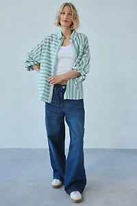 BDG Alex Breezy Cotton Oversized Button-Down Shirt