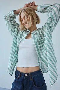 BDG Alex Breezy Cotton Oversized Button-Down Shirt