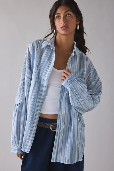 BDG Alex Breezy Cotton Oversized Button-Down Shirt