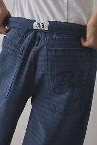 BDG Mini Check Overdyed Canvas Mid-Rise Baggy Pant