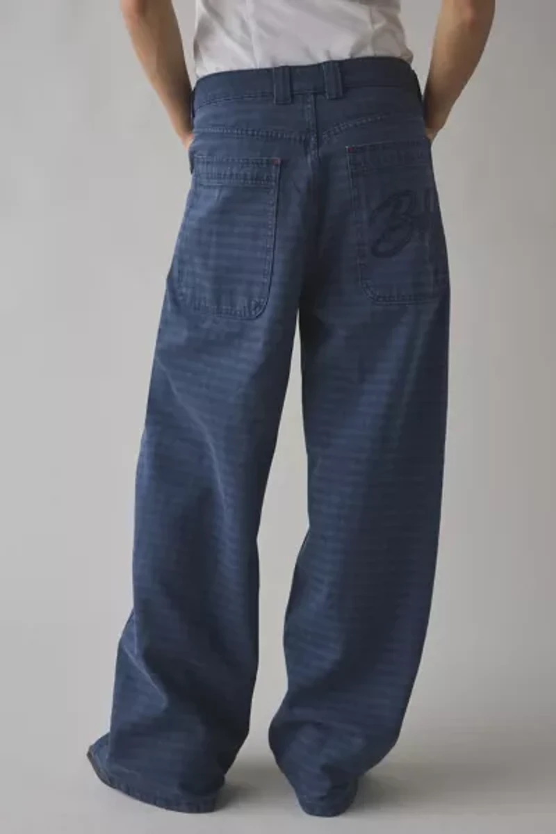 BDG Mini Check Overdyed Canvas Mid-Rise Baggy Pant