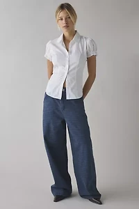 BDG Mini Check Overdyed Canvas Mid-Rise Baggy Pant